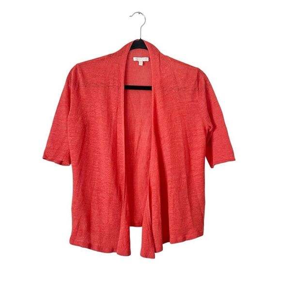 Eileen Fisher Linen Cardigan Open Front Lightweight Size PP (2P-4P) - Picture 1 of 6